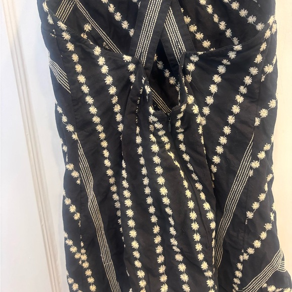 Free People Black and White Embroidered Backless Dress - Picture 3 of 5